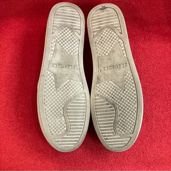 SKECHERS Sz 8 Rise Gold Pearls  Slip On White Rubber Sole SN801 Loafers Shoes - Picture 10 of 11